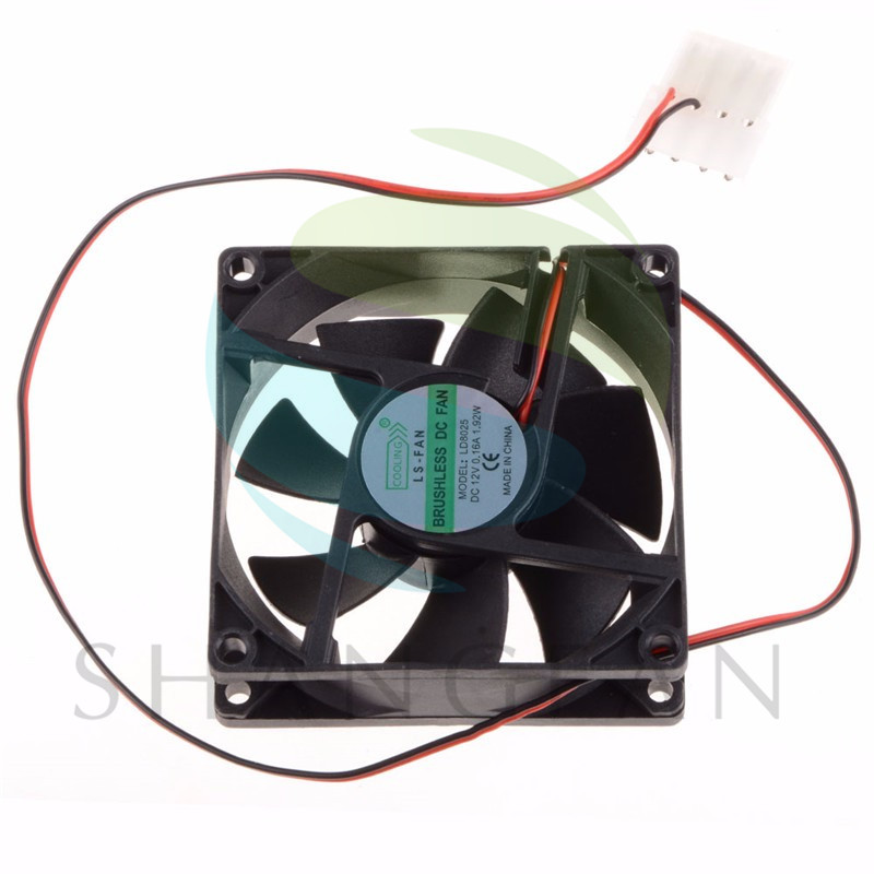 80*80*25 MM Personal Computer Case Cooling Fan DC 12V 2200RPM 45CM Fan Cable PC Case Cooler Fans Computer Fans VCA81 P72