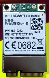 Huawei ME909s-120 LTE FDD/DC-HSPA+/UMTS/EDGE Mini-PCIe 3G/4G Wireless Module