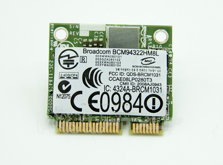BroadCom BCM94322HM8L BCM94322 BCM4322 Half Mini PCI-Express 300Mbps Wireless WLAN Wifi Card