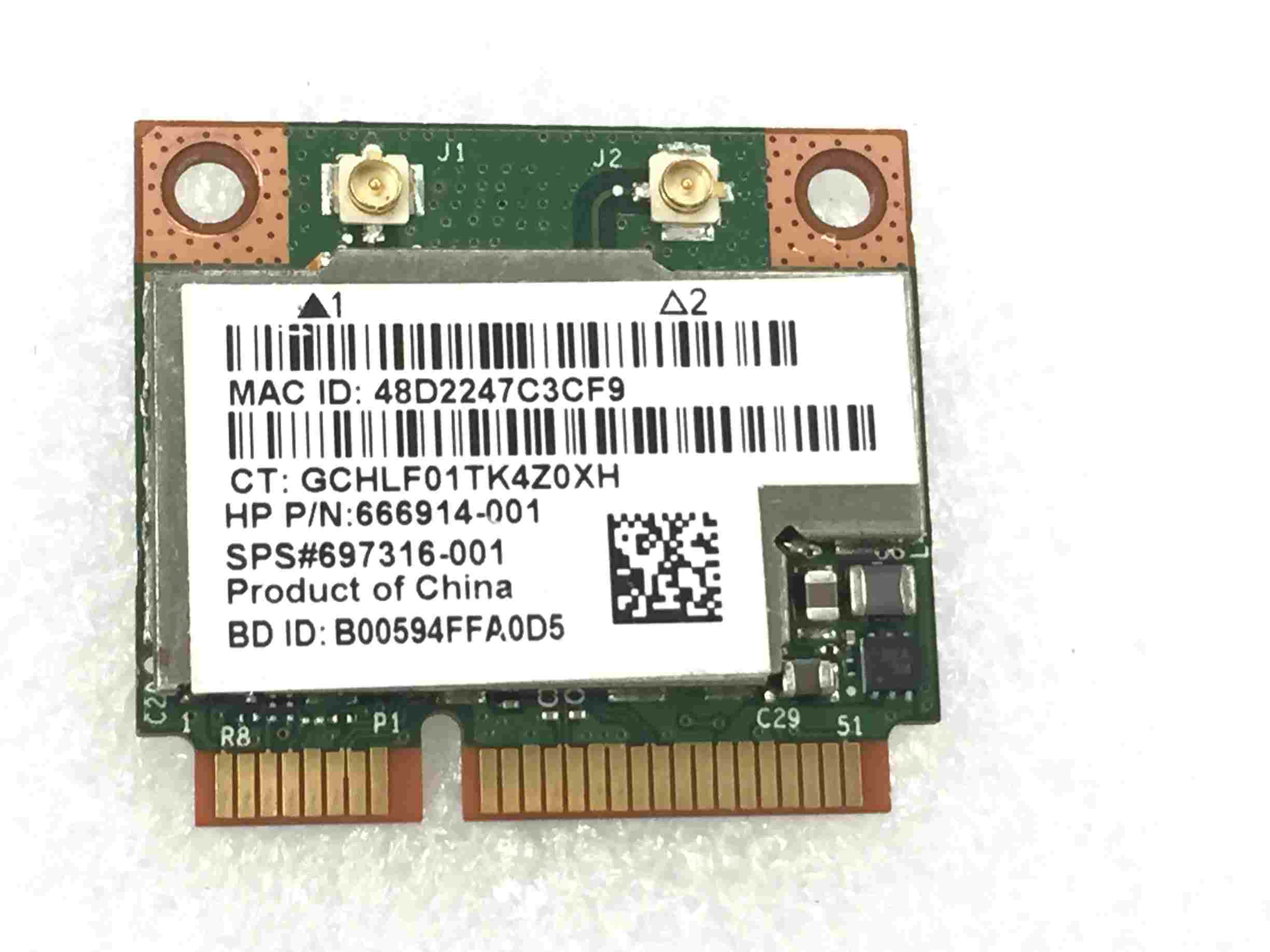 BroadCom BCM943228HMB BCM43228 Half Mini PCI-e BT4.0 Wireless Card SPS:718449-001 718451-001 for HP ERC TS 23 ERC TS 27 Pav 23