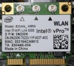 intel 5300AN 533ANHMW OKW374 0N230K Half Mini PCI-E Wireless WLAN Wifi Card 450M for DELL